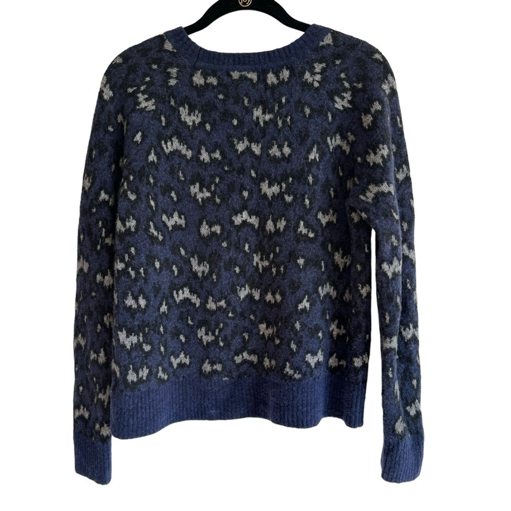 Athleta Merino Wool Hawthorn Textured Crew Sweater, Sahara Navy, Size S - Picture 6 of 8